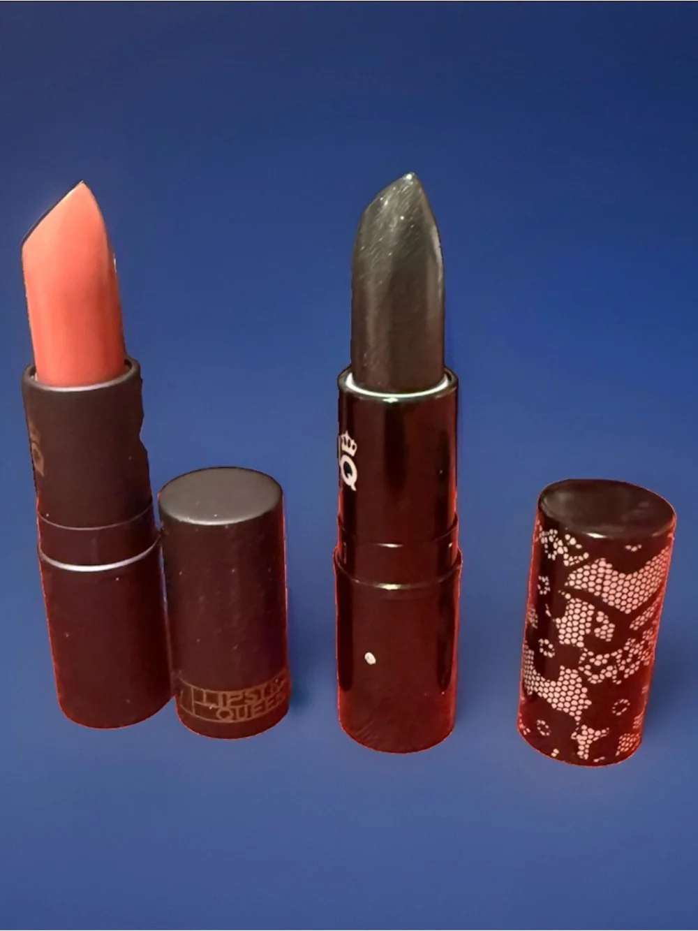 Lipstick Queen Smokey Lip Kit 2pc Lipstick & Balm Black/Nude SPF 15 12M